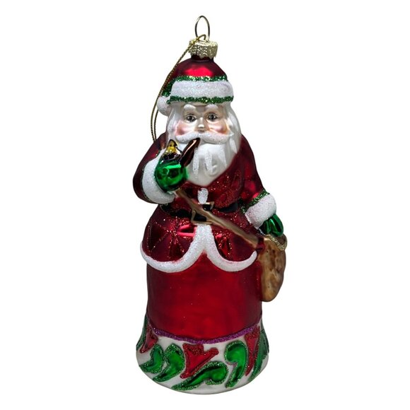 2012 Jim Shore Holiday Living Dashaway Santa Glass Christmas Ornament 0388664 - Picture 3 of 10